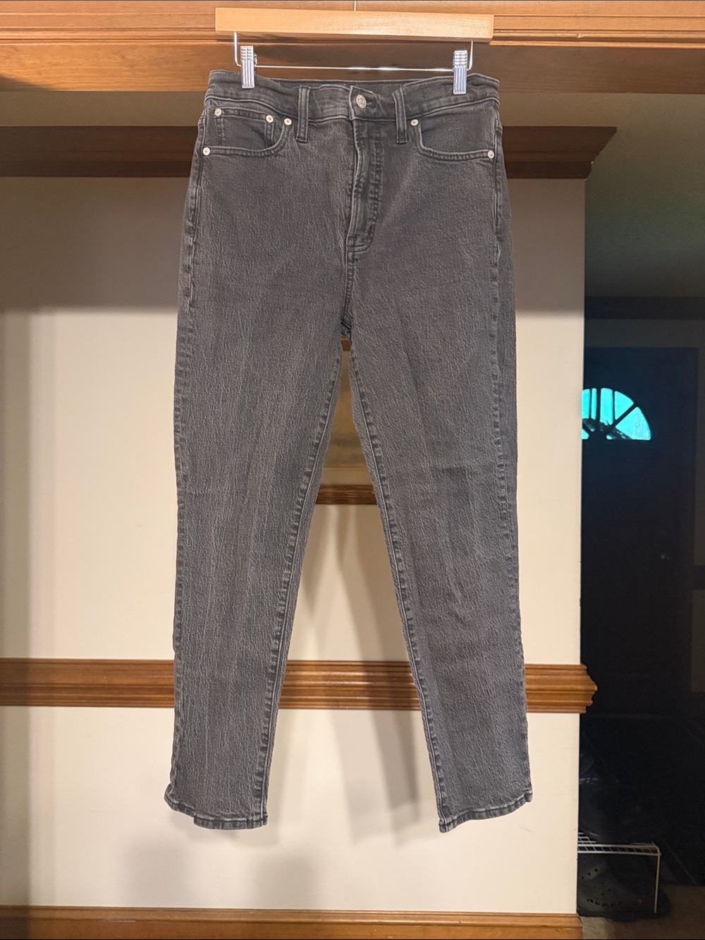 Madewell Straight-Leg Jeans in Washed Black